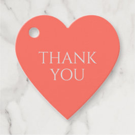 Coral Heart Wedding Bedankjes Labels