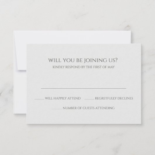 Coral Heart Wedding RSVP Kaartje (Voorkant)