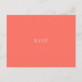 Coral Heart Wedding RSVP Uitnodiging Briefkaart
