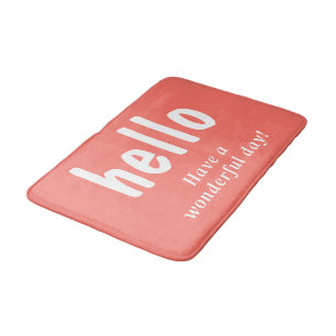 Coral Hello Typografie  Badmat
