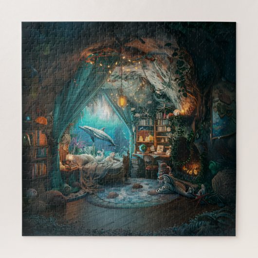 Coral Hideaway Mystical Underwater Mermaid Gift Legpuzzel (Verticaal)