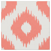 Coral Ikat Pattern Stof (Close Up)
