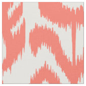 Coral Ikat Pattern Stof (Close Up)