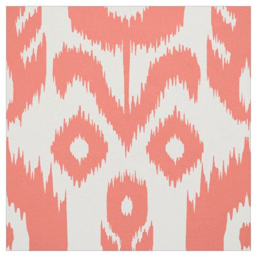 Coral Ikat Pattern Stof (Swatch)