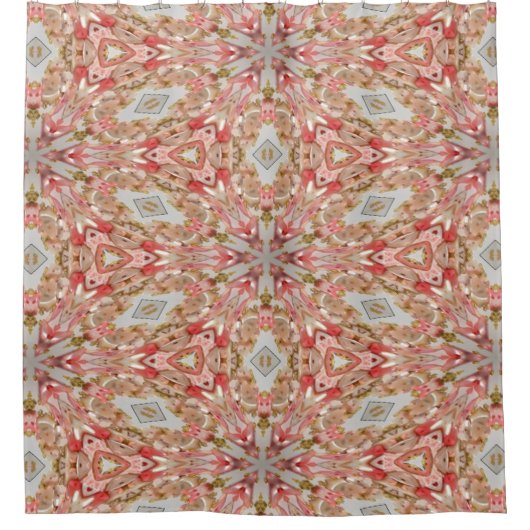 Coral Kaleidoscoop Douchegordijn (Voorkant)