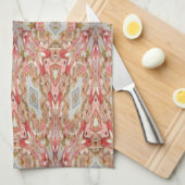 Coral Kaleidoscoop Theedoek (Quarter Fold)