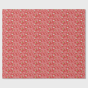 Coral Leaf Drift Worpdeken Cadeaupapier