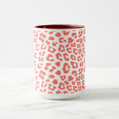 Coral Leopard Print Mok (Midden)