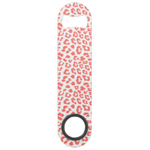 Coral Leopard Print Speed Flessenopener