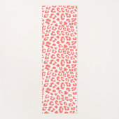 Coral Leopard Print Yogamat (Voorkant)