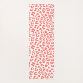 Coral Leopard Print Yogamat (Achterkant)
