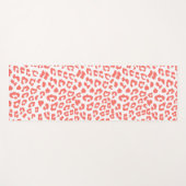 Coral Leopard Print Yogamat (Voorkant (horizontaal))
