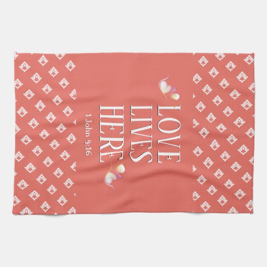 Coral | LEVENDE LEVENS HIER | Stijlvol  Theedoek (Horizontaal)