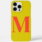 Coral Limoen initiaal gepersonaliseerd monogram Case-Mate iPhone Case (Achterkant)