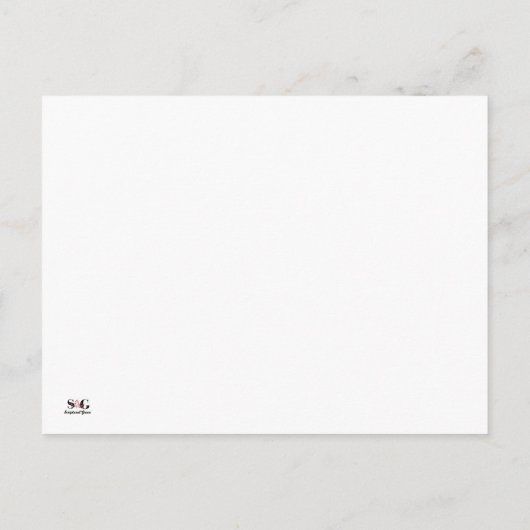 Coral Marble G Monogram Persoonlijke scripts Briefkaart (Achterkant)