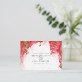 Coral Marble Waterverf Geode Barefoot Bride™ Visitekaartje (Staand voorkant)