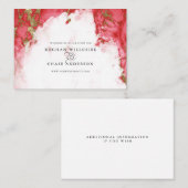 Coral Marble Waterverf Geode Barefoot Bride™ Visitekaartje (Voorkant / Achterkant)