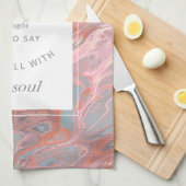 Coral Marbre rose Christian Hymn Serviette de cuis (Quart Plié)