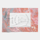 Coral Marbre rose Christian Hymn Serviette de cuis (Horizontal)