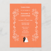 Coral Mariage Menu Bride Conception de la chambre (Devant)
