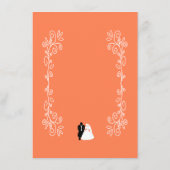 Coral Mariage Menu Bride Conception de la chambre (Dos)