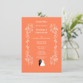 Coral Mariage Menu Bride Conception de la chambre (Debout devant)