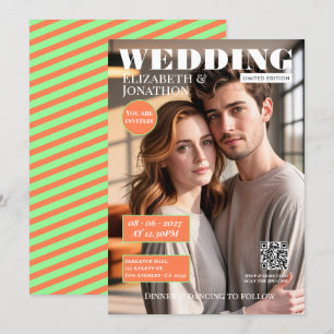 Coral & Mint Magazine Trouwfoto Kaart