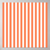 Coral Modern Stripes Poster (Voorkant)