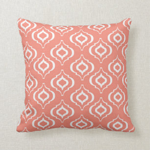 Coral Moroccan Pattern Kussen