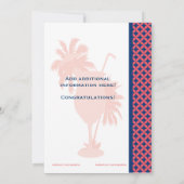 Coral & Navy Blue Beach Wedding Invitations (Dos)