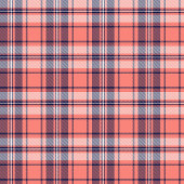 Coral Navy Plaid Nappe Sleek et Contemporain