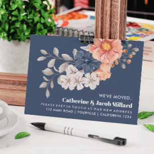 Coral Navy We hebben New House Post verplaatst Briefkaart