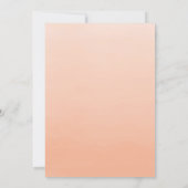 Coral Ombre | Invitation Anniversaire (Dos)