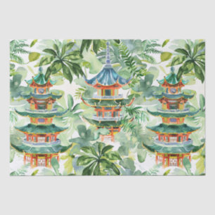 Coral Pagoda Cottage Tuin Waterverf Tissuepapier