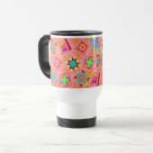 Coral Patchwork Quilt Travel Mug (Devant gauche)