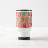 Coral Patchwork Quilt Travel Mug (Centre)