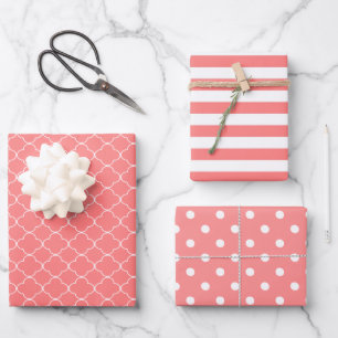 Coral Patterned Inpakpapier Vel