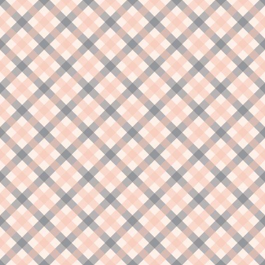 Coral Peach Check Nappe en style moderne Plaid
