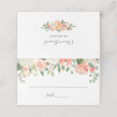 Coral Peach Cream Garden Floral Wedding (Buitenkant ongevouwen)