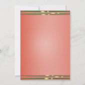 Coral Peach Dipped Chic Elegant Party Invitation (Dos)