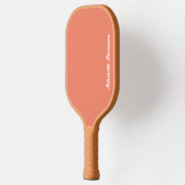 Coral Peach Elegant Signature Monogram Pickleball Paddle (Links)