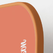 Coral Peach Elegant Signature Monogram Pickleball Paddle (Links Detail)