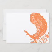 Coral Peacock Roaring 20's Wedding Invitations (Devant)