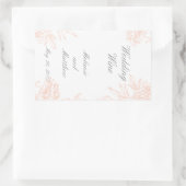 Coral Peonies Floral Mariage Vin Étiquette (Sac)