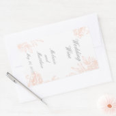 Coral Peonies Floral Mariage Vin Étiquette (Enveloppe)