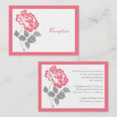 Coral Peony op Linen Enclosure Kaart (Voorkant / Achterkant)