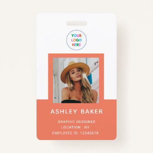 Coral Photo Company Security Logo Name and Title Badge