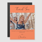 Coral photo merci carte magnétique (Devant / Derrière)