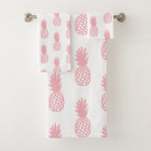 Coral Pineapple Pattern Bad Handdoek (Insitu)