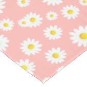 Coral Pink Boho Spring Daisies Pattern Tafelkleed (Gekanteld)